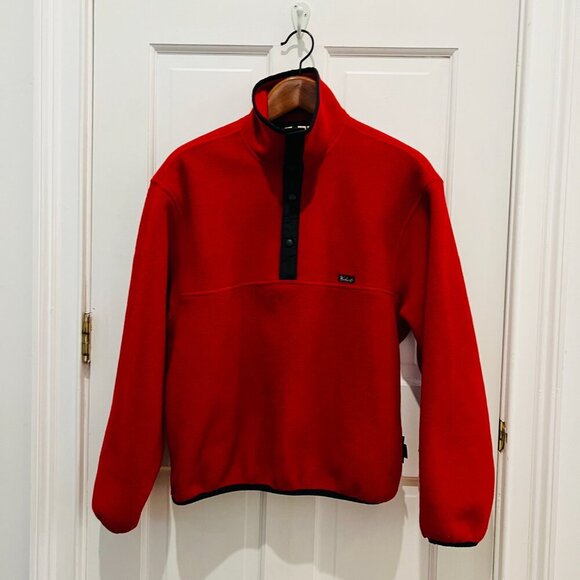 Woolrich Polartec Vintage Fleece Sweater Size Medium Red Made In USA - Picture 6 of 16